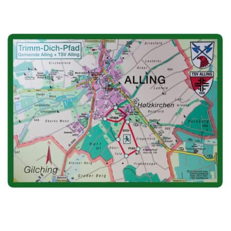 Übersichtsschild Trimm Dich Pfad