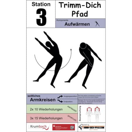 Stationsschild Seitliches Armkreisen