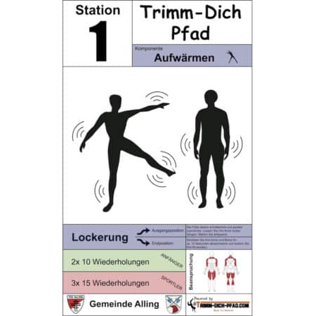 Stationsschild Lockerungsübung