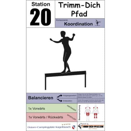 Stationsschild Balancieren