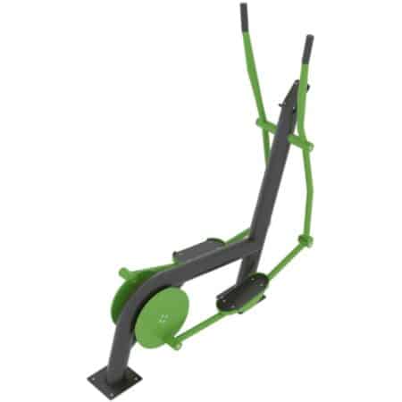 Outdoor Crosstrainer, grau-grün, robust, kardiofitness, Ganzkörpertraining, öffentlich, ergonomisch, park tauglich.